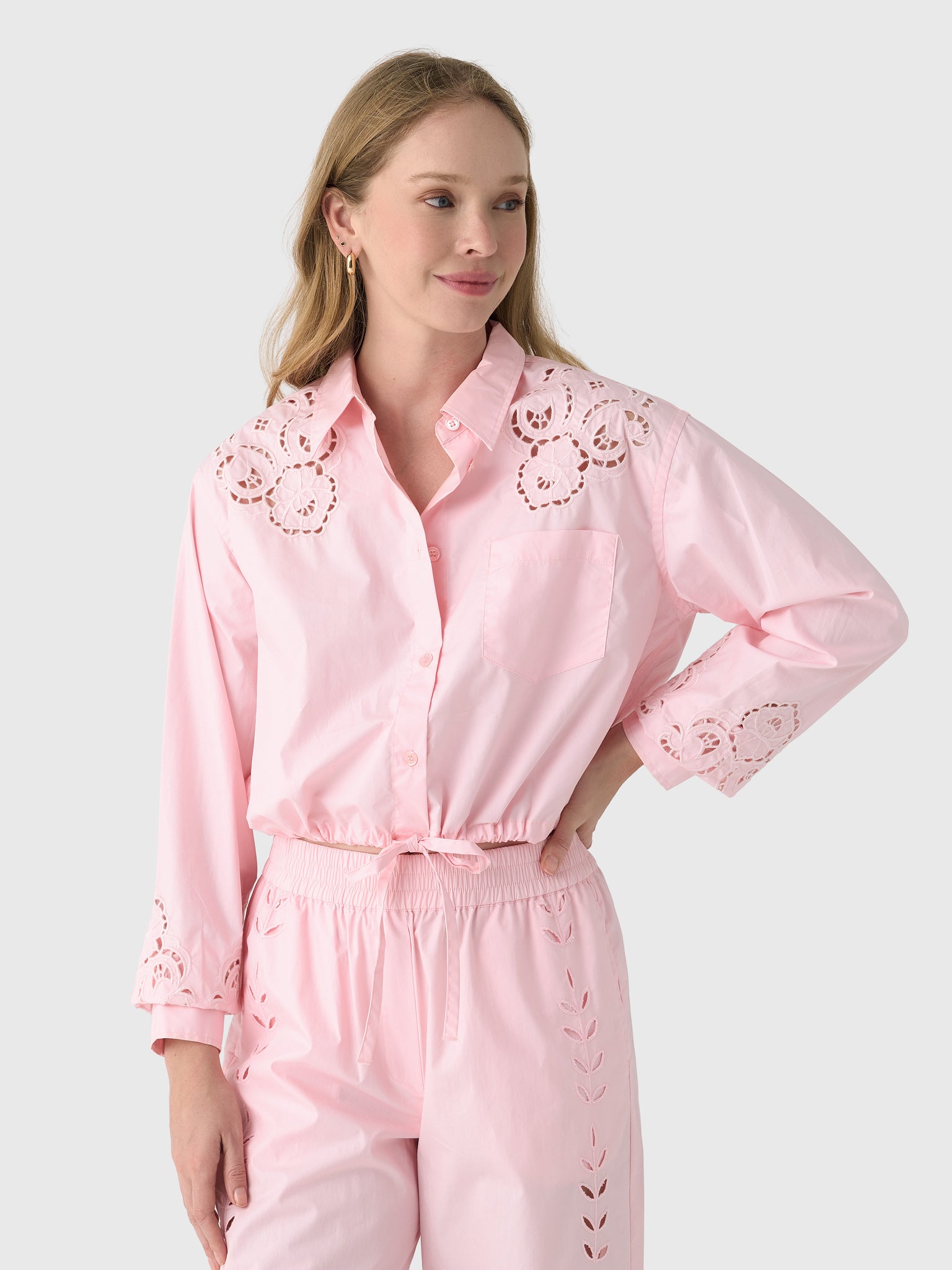 Berenice Women's Cassis Broderie Shirt - Saint Bernard
