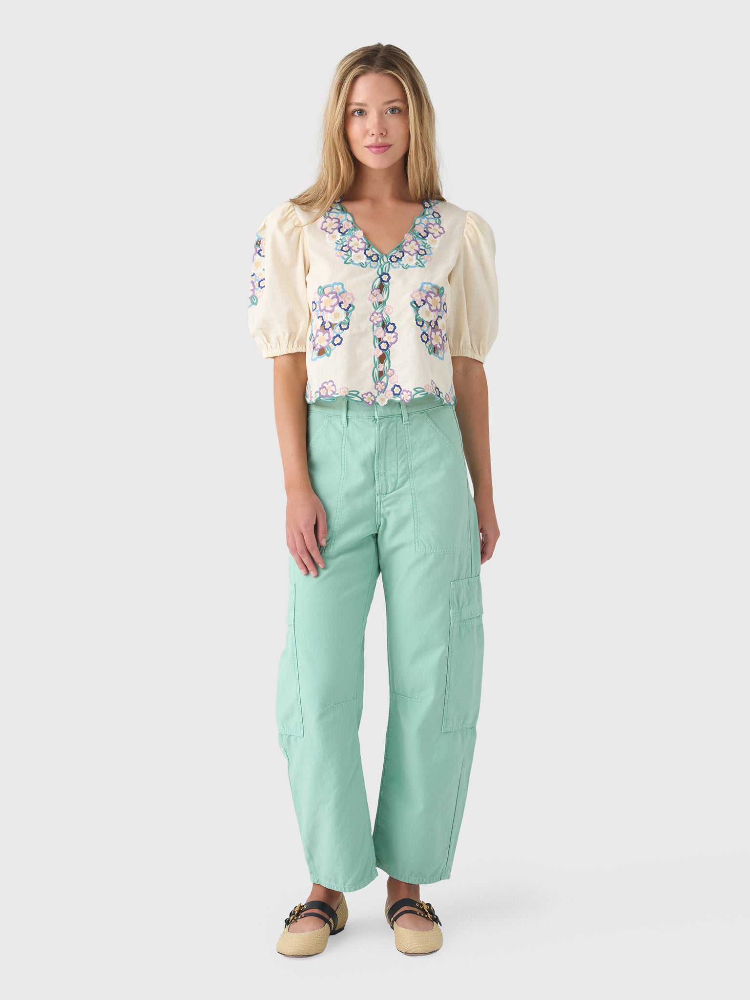 Berenice Women's Clarita Broderie Top - Saint Bernard