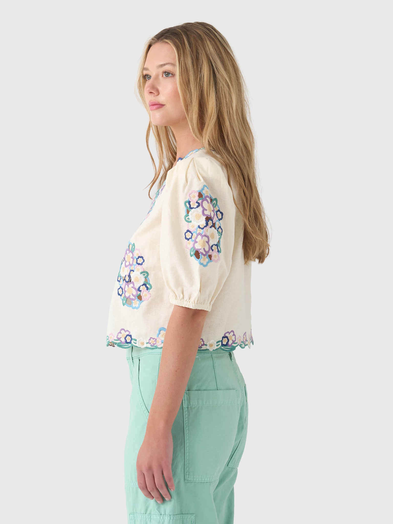 Berenice Women's Clarita Broderie Top - Saint Bernard