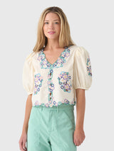 Berenice Women's Clarita Broderie Top - Saint Bernard
