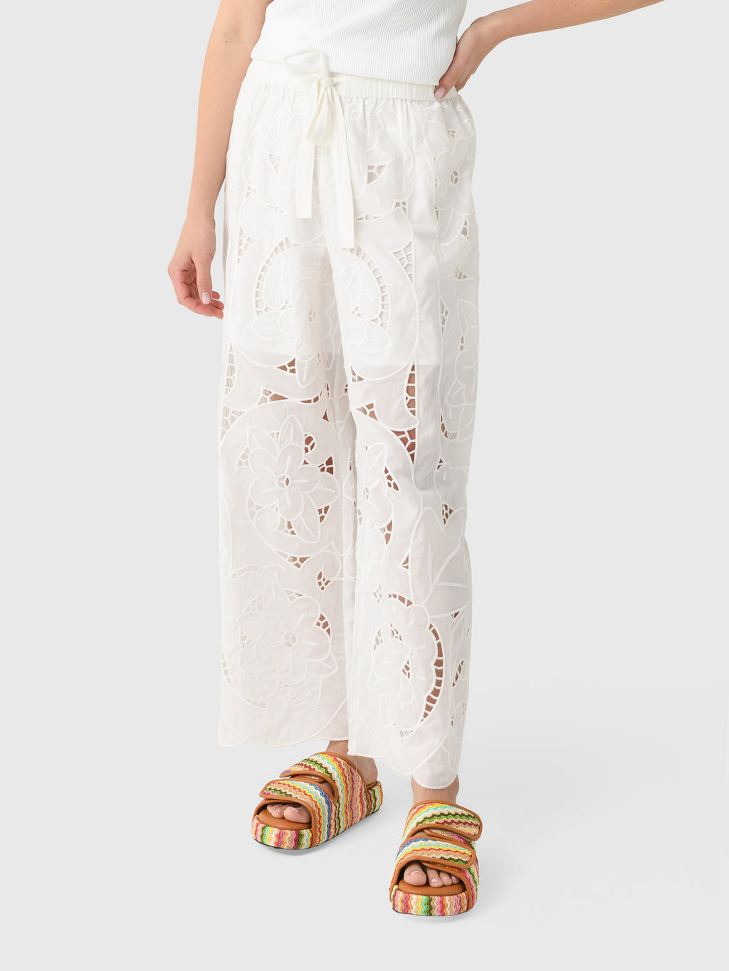 Berenice Women's Polli Broderie Pant - Saint Bernard