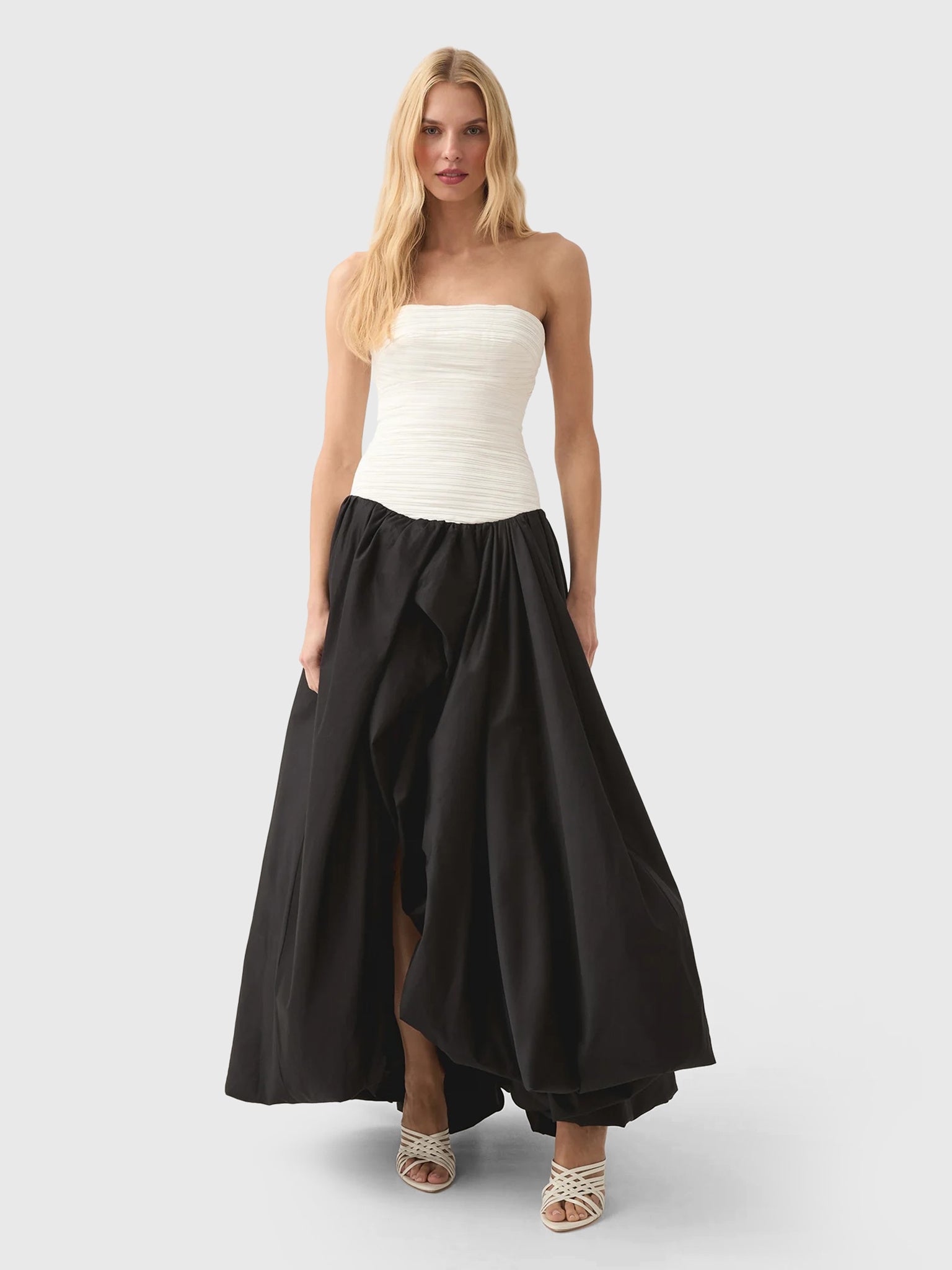 AJE Women's Violette Bubble Hem Maxi Dress Saint Bernard AJE Women's Violette Bubble Hem Maxi Dress Saint Bernard