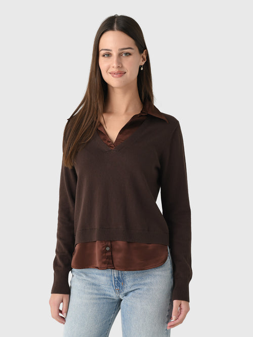 MVG Women's Silky Two-Fer Sweater