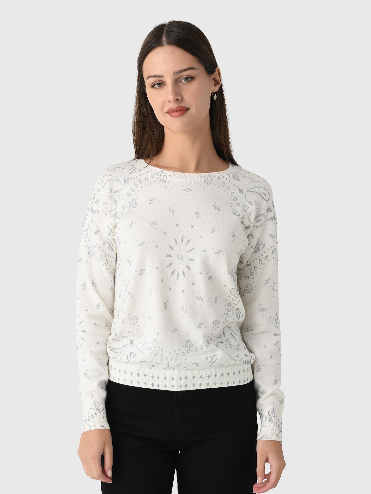 MVG Women's Bandana Crewneck Sweater