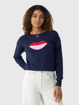 Eche Women's Lips Crew Sweater - Saint Bernard