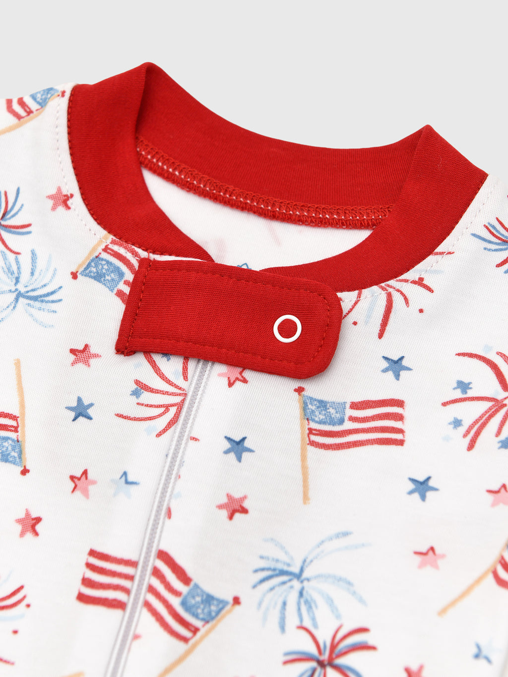 Magnolia Baby Baby A Sparkly Fourth Zip Pajama - Saint Bernard