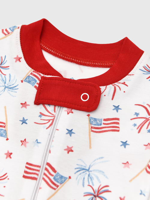 Magnolia Baby Baby A Sparkly Fourth Zip Pajama