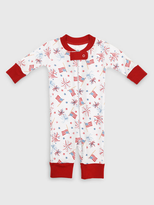 Magnolia Baby Baby A Sparkly Fourth Zip Pajama