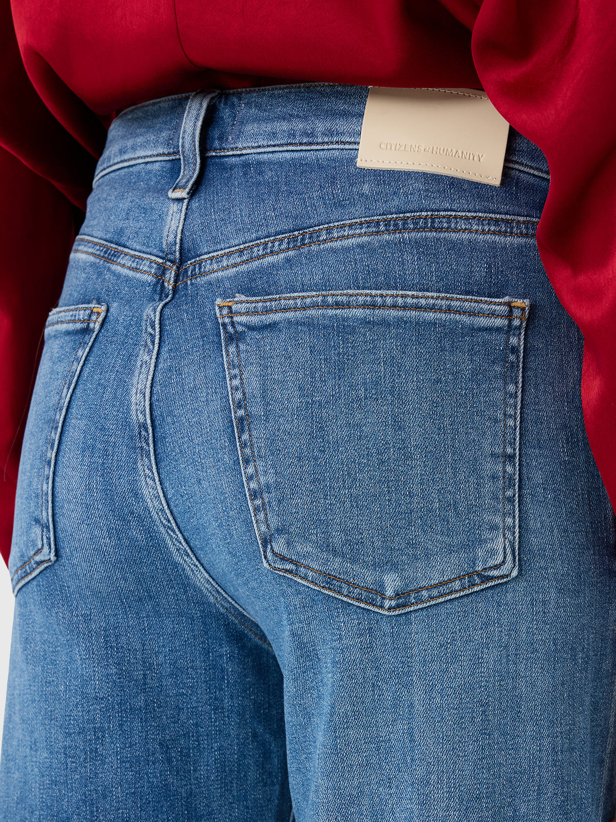 Citizens Of Humanity Women's Palma Straight Long Clean Hem Jean - Saint Bernard