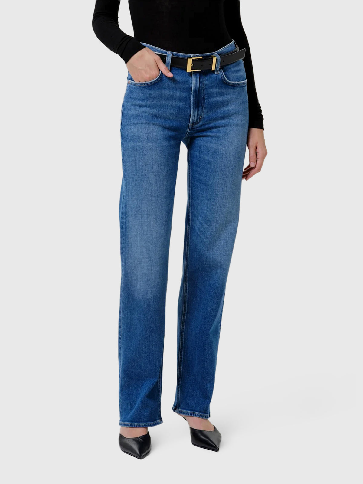 Citizens Of Humanity Women's Palma Straight Long Clean Hem Jean - Saint Bernard