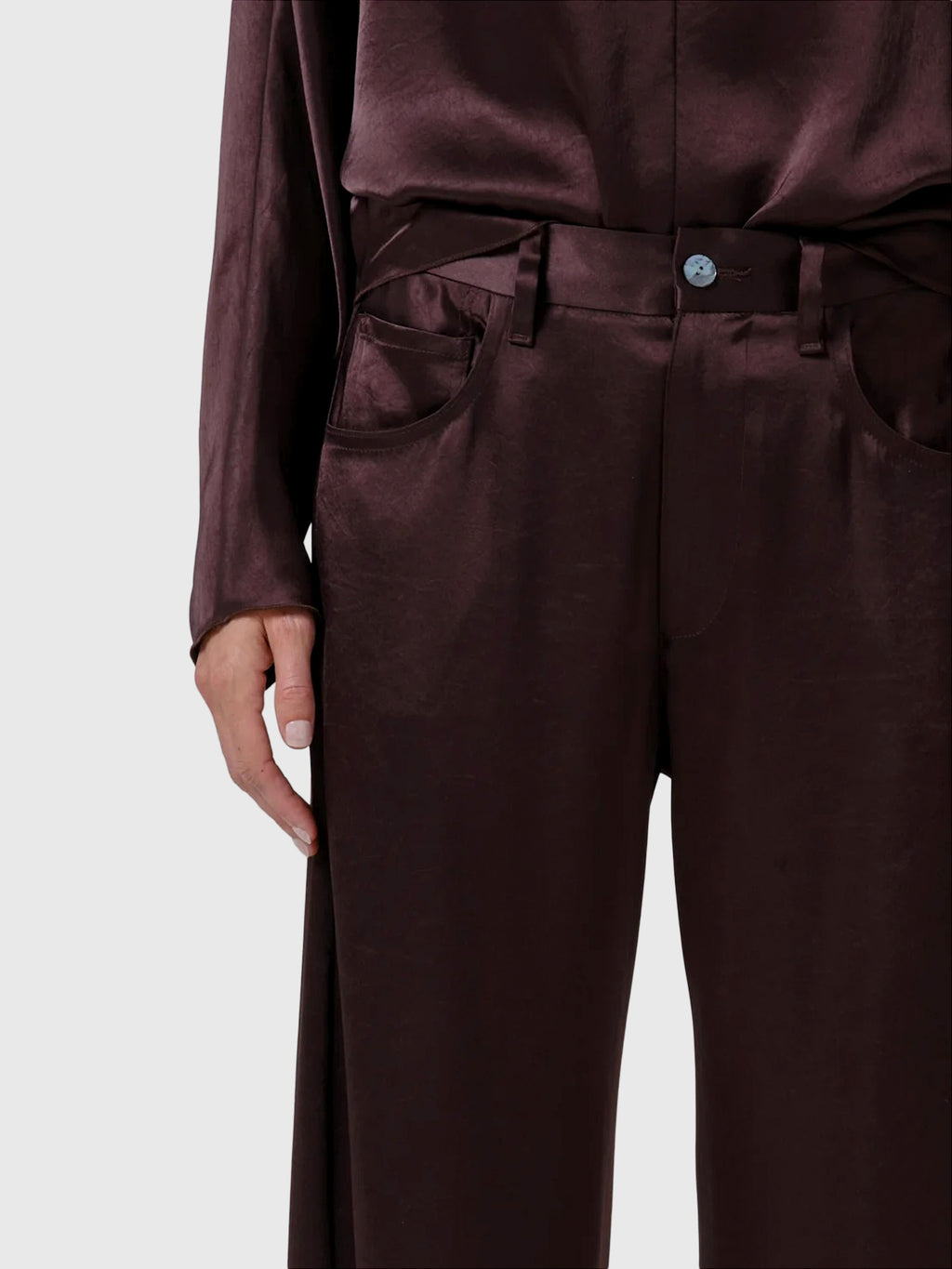 Citizens Of Humanity Women's Brynn Japanese Hammered Satin Trouser - Saint Bernard