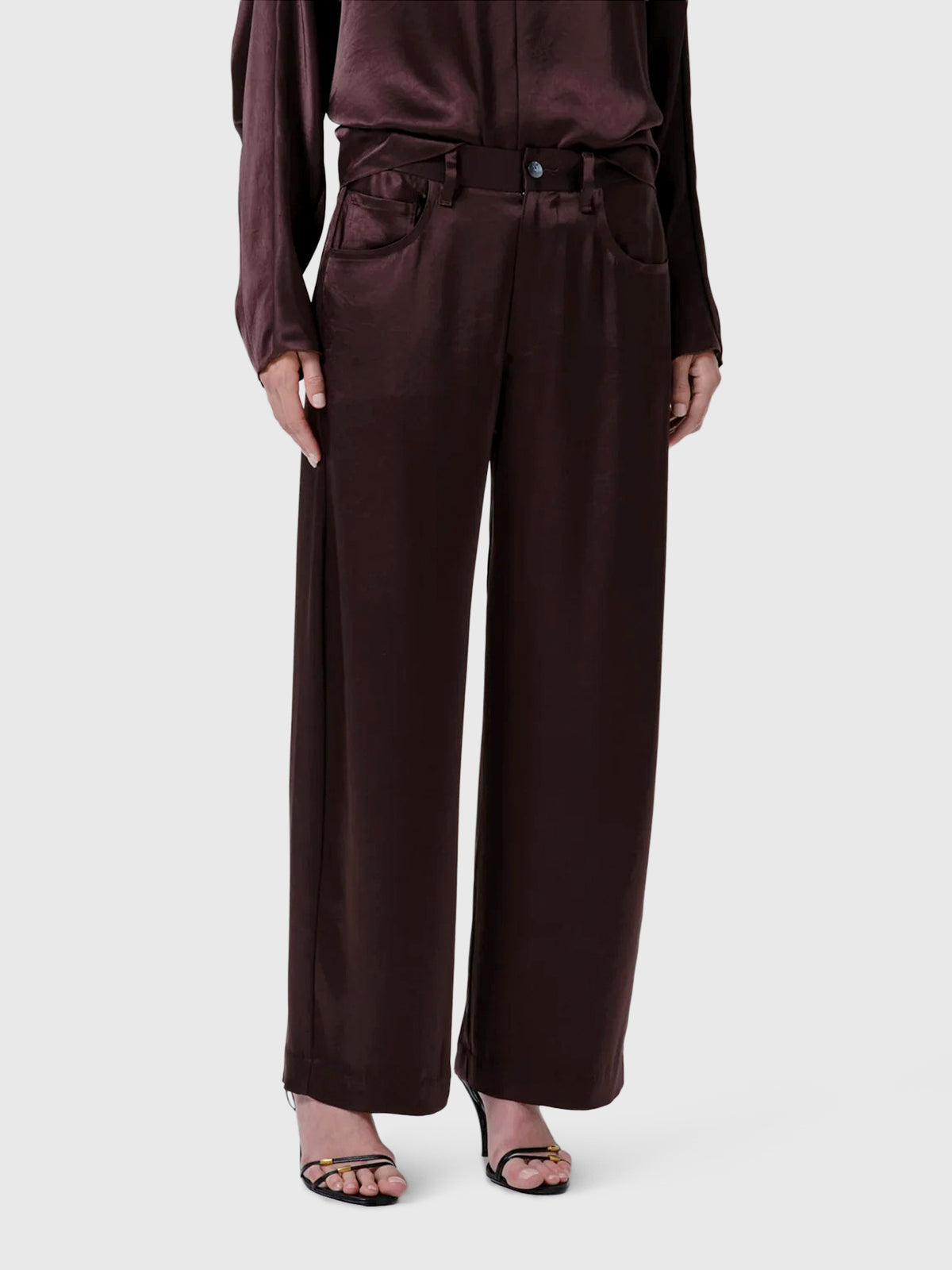 Citizens Of Humanity Women's Brynn Japanese Hammered Satin Trouser - Saint Bernard