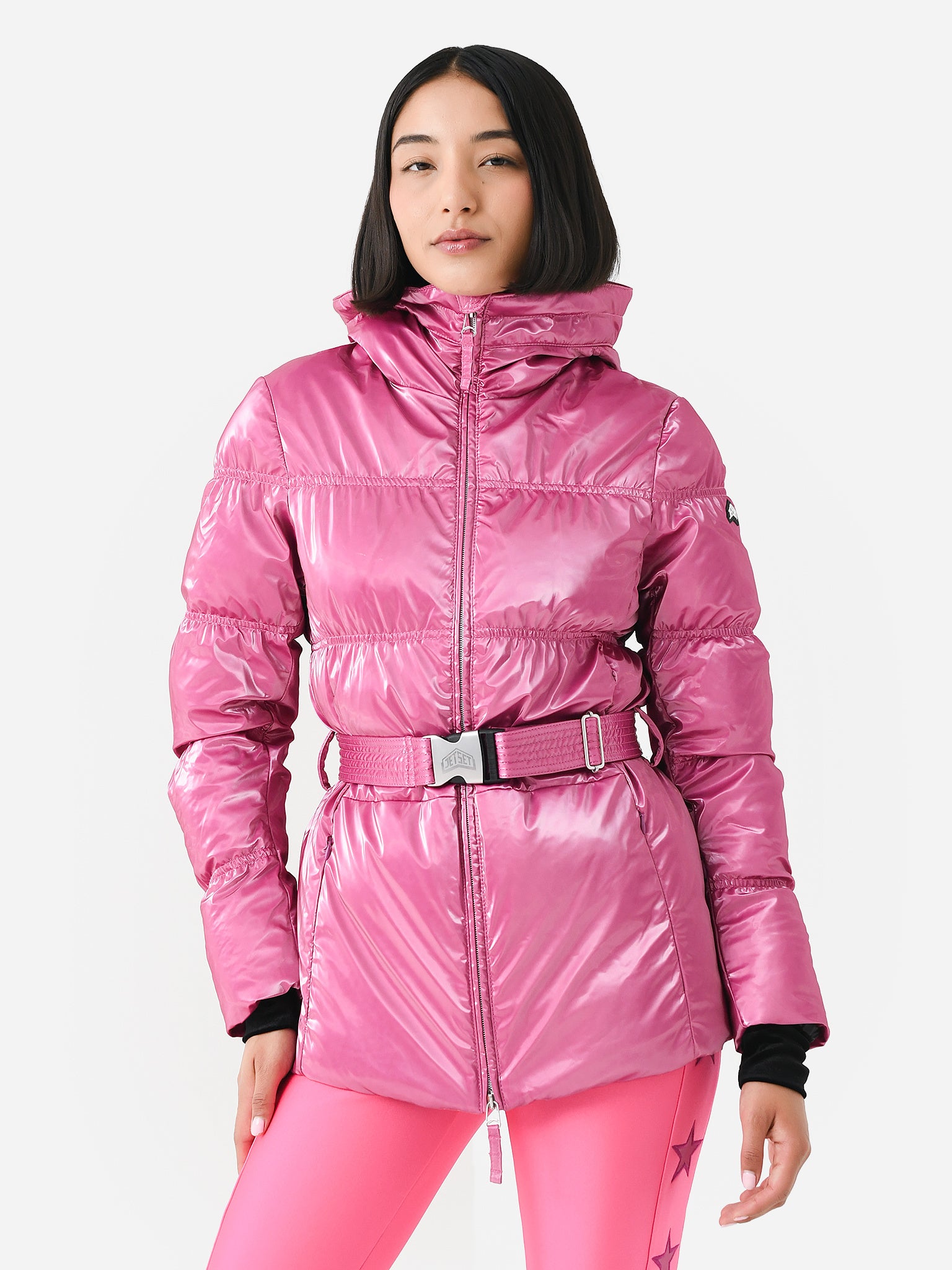 BLAMINKジャンパー38ピンク Jet Set Women's Chamonix Belted Glam Jacket – Saint Bernard