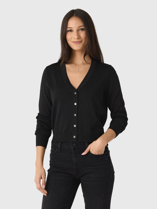 MVG Women's Sparkle V-Neck Cardigan - Saint Bernard