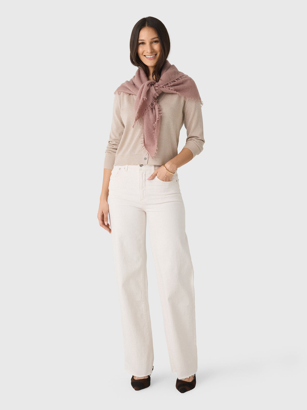 MVG Women's Sparkle V-Neck Cardigan - Saint Bernard