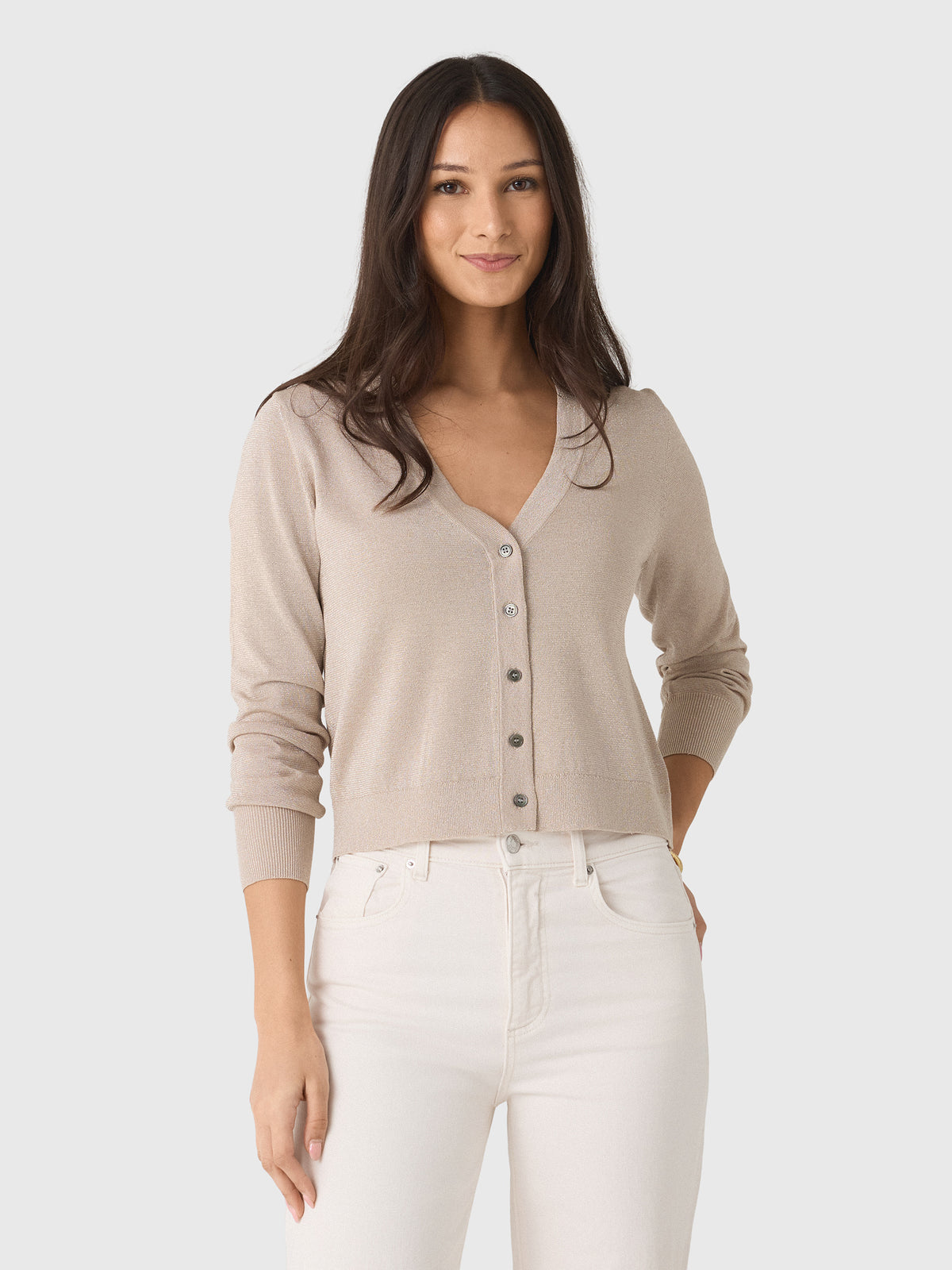 MVG Women's Sparkle V-Neck Cardigan - Saint Bernard