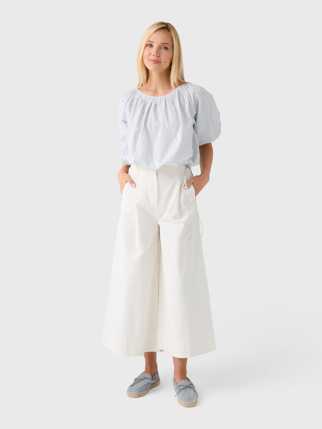 Merlette Women's Lotus Embroidered Top - Saint Bernard