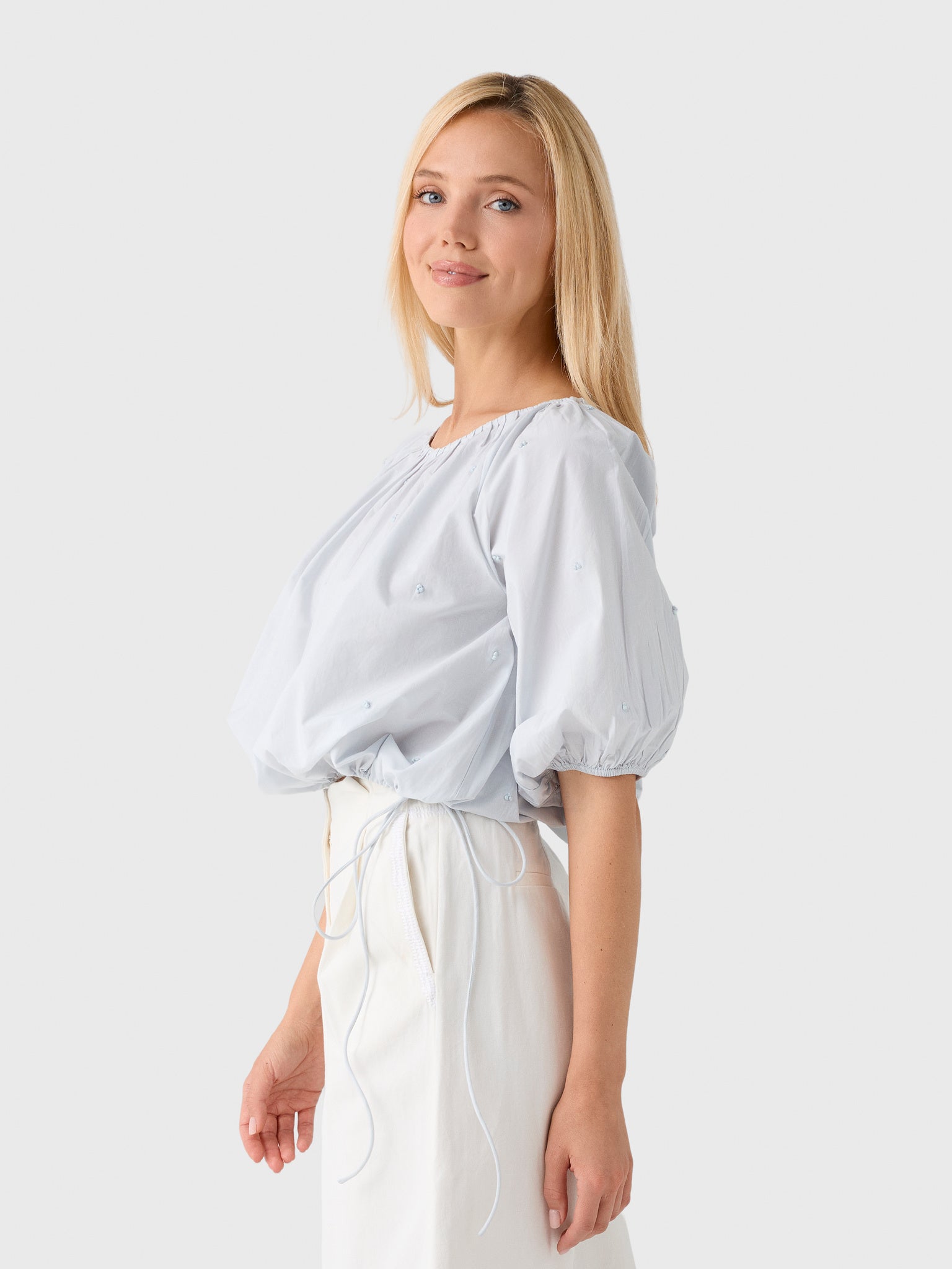 Merlette Women's Lotus Embroidered Top - Saint Bernard