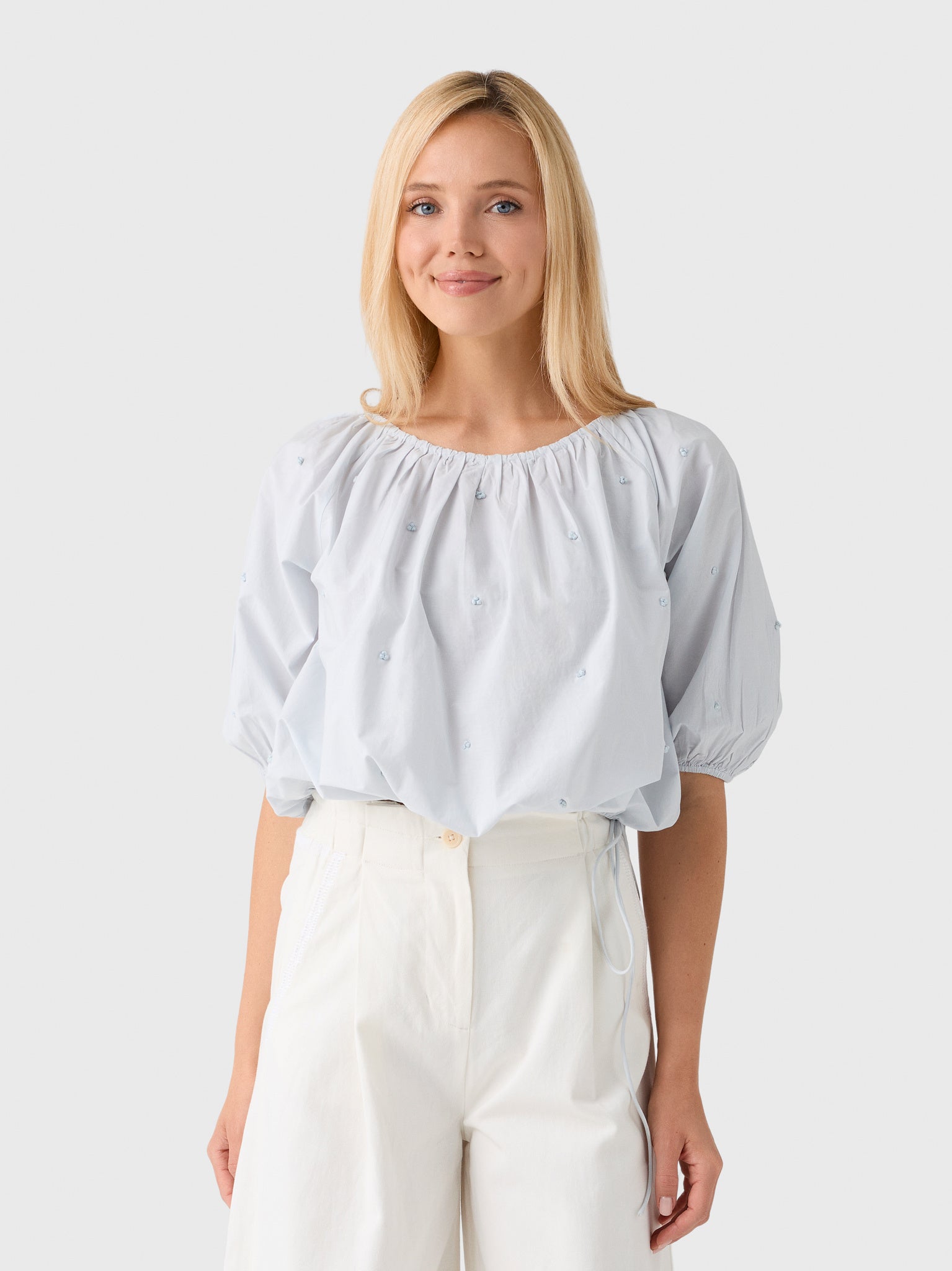 Merlette Women's Lotus Embroidered Top - Saint Bernard