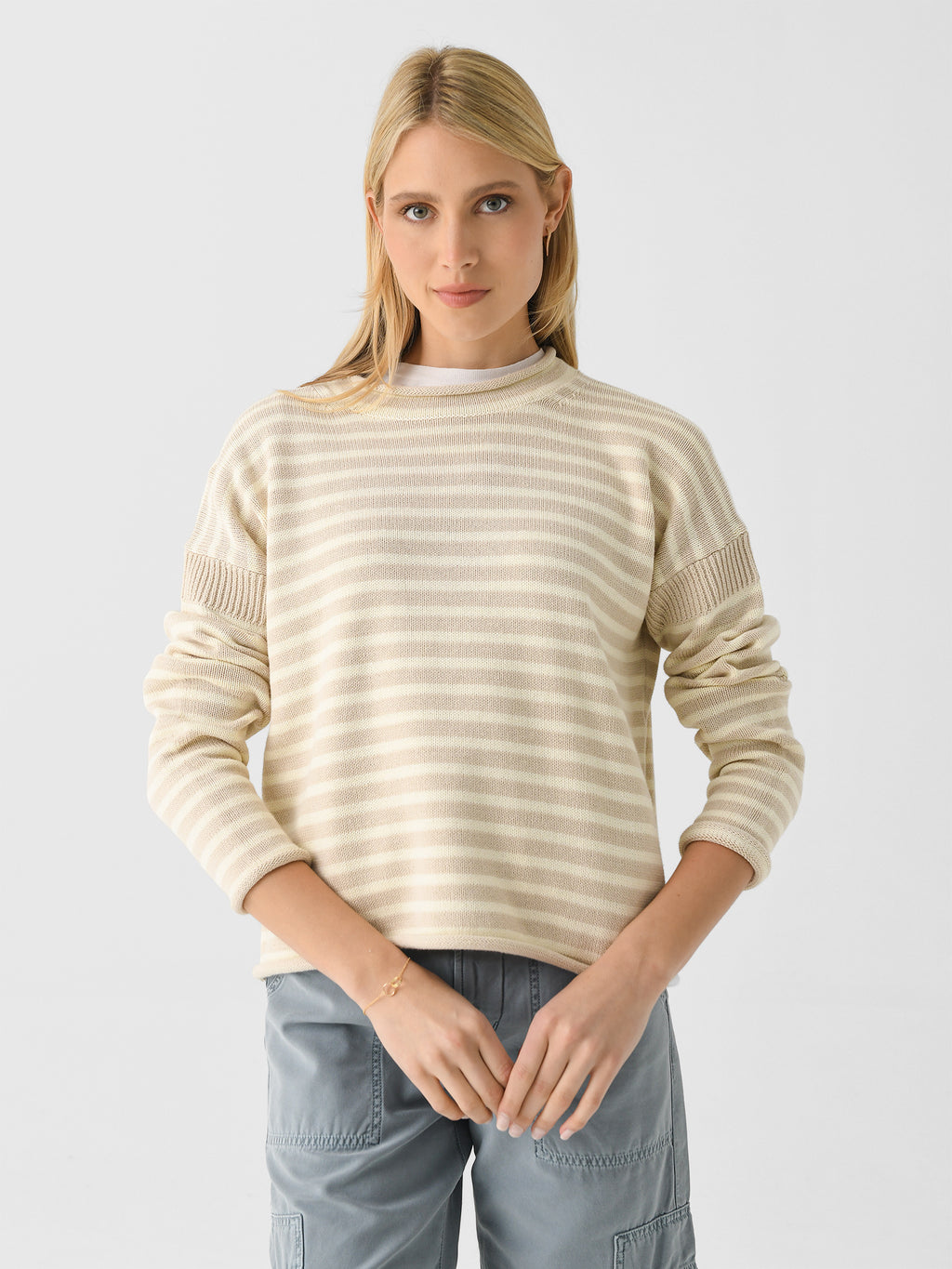 Alex Mill Women's Mariner Striped Rollneck Sweater - Saint Bernard