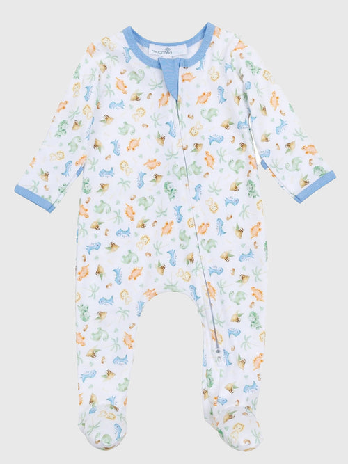 Magnolia Baby Baby Dino-Land Zipper Footie