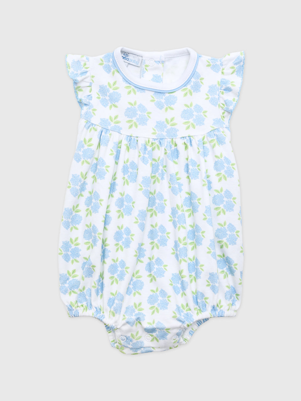 Magnolia Baby Baby Girls' Dreamy Hydrangeas Flutters Bubble - Saint Bernard