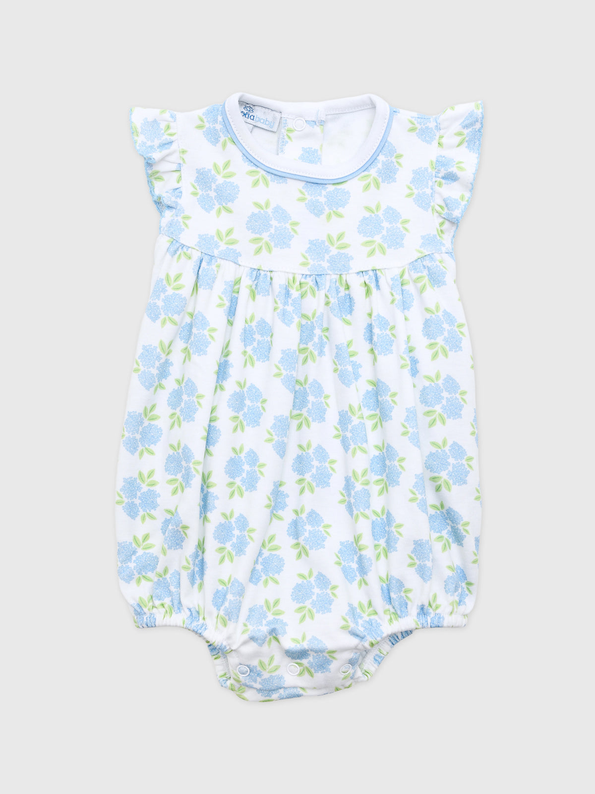 Magnolia Baby Baby Girls' Dreamy Hydrangeas Flutters Bubble - Saint Bernard