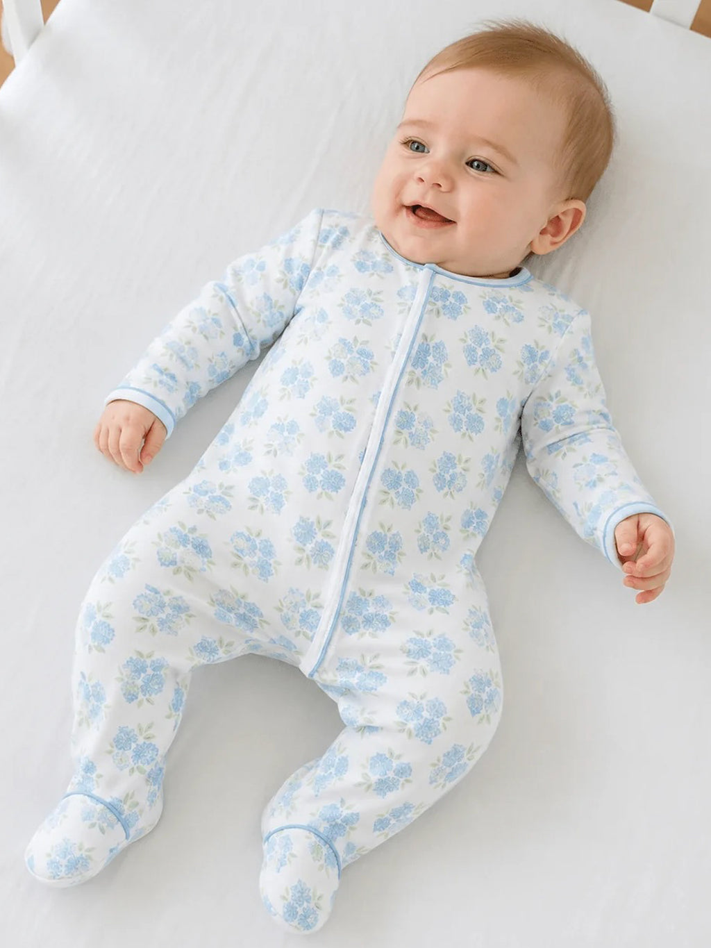 Magnolia Baby Baby Girls' Dreamy Hydrangeas Footie