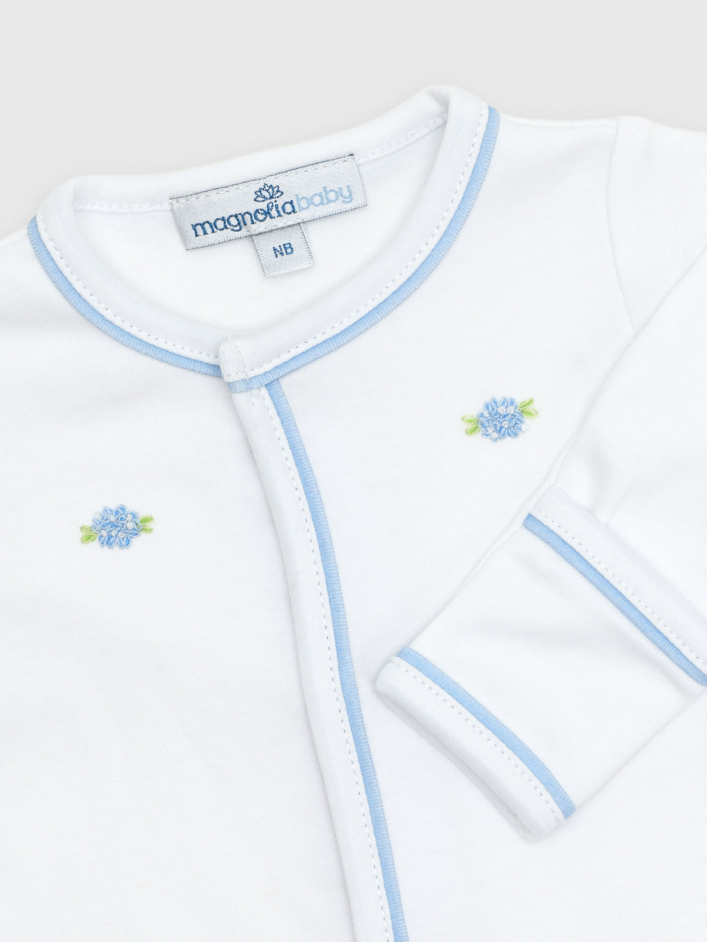 Magnolia Baby Baby Girls' Dreamy Hydrangeas Footie - Saint Bernard