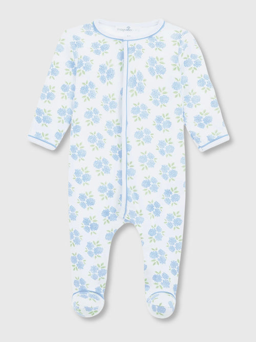 Magnolia Baby Baby Girls' Dreamy Hydrangeas Footie - Saint Bernard