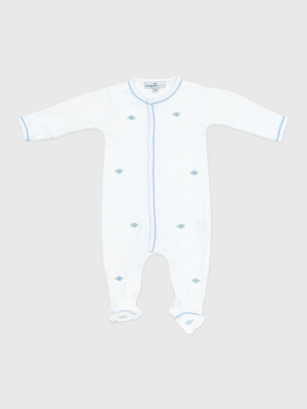 Magnolia Baby Baby Girls' Dreamy Hydrangeas Footie - Saint Bernard