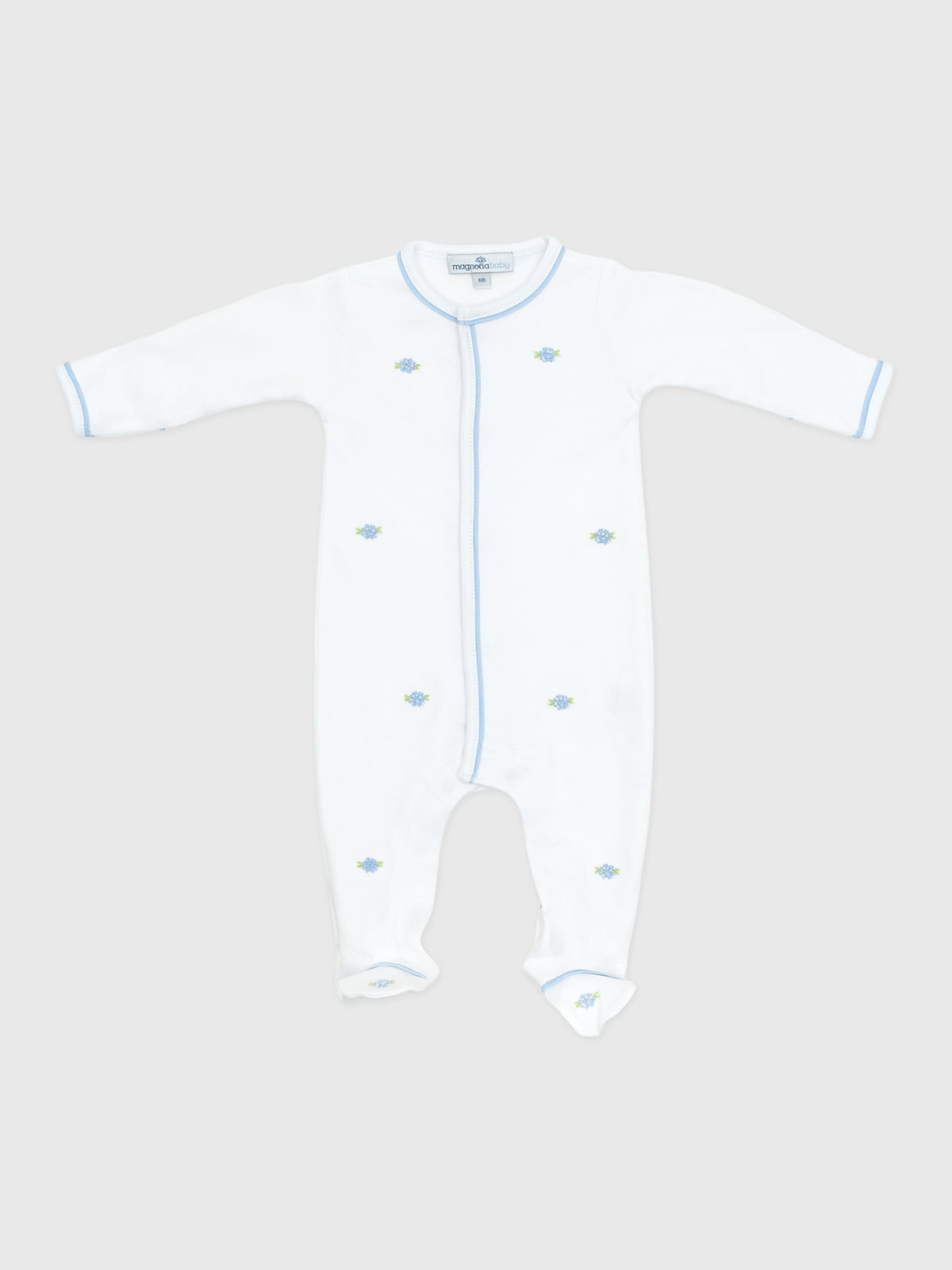 Magnolia Baby Baby Girls' Dreamy Hydrangeas Footie - Saint Bernard