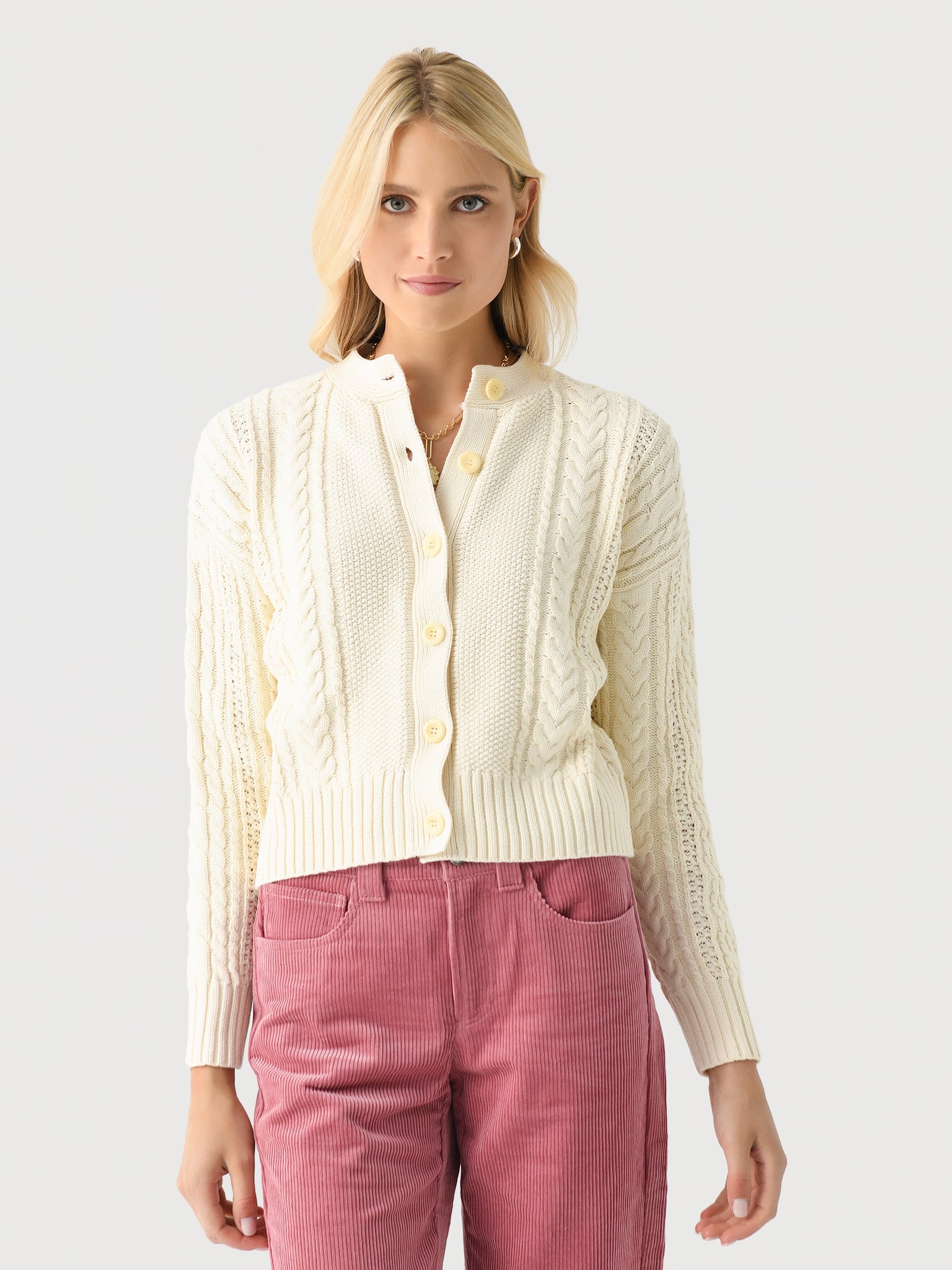 Alex Mill Women's Cable Knit Nico Chunky Cardigan - Saint Bernard