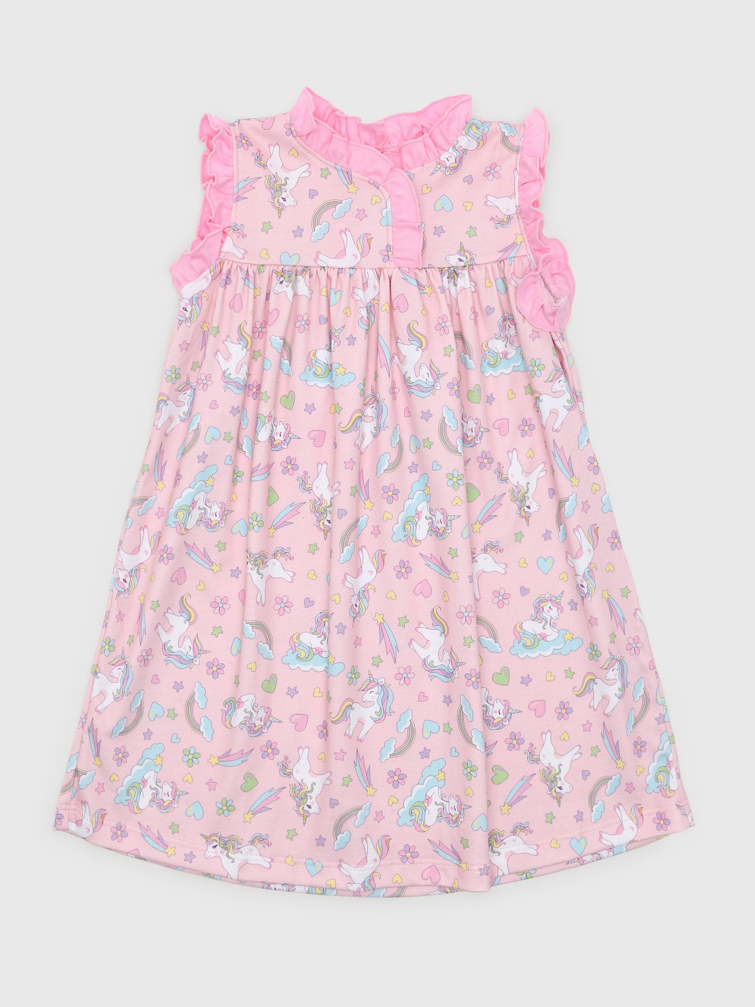 Magnolia Baby Girls' Enchanted Unicorns Flutters Nightdress - Saint Bernard