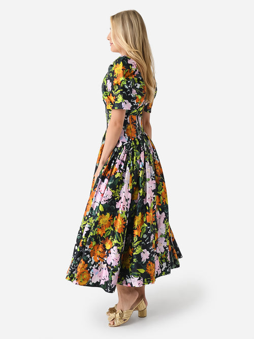 AJE Women's Gabrielle Plunge Midi Dress