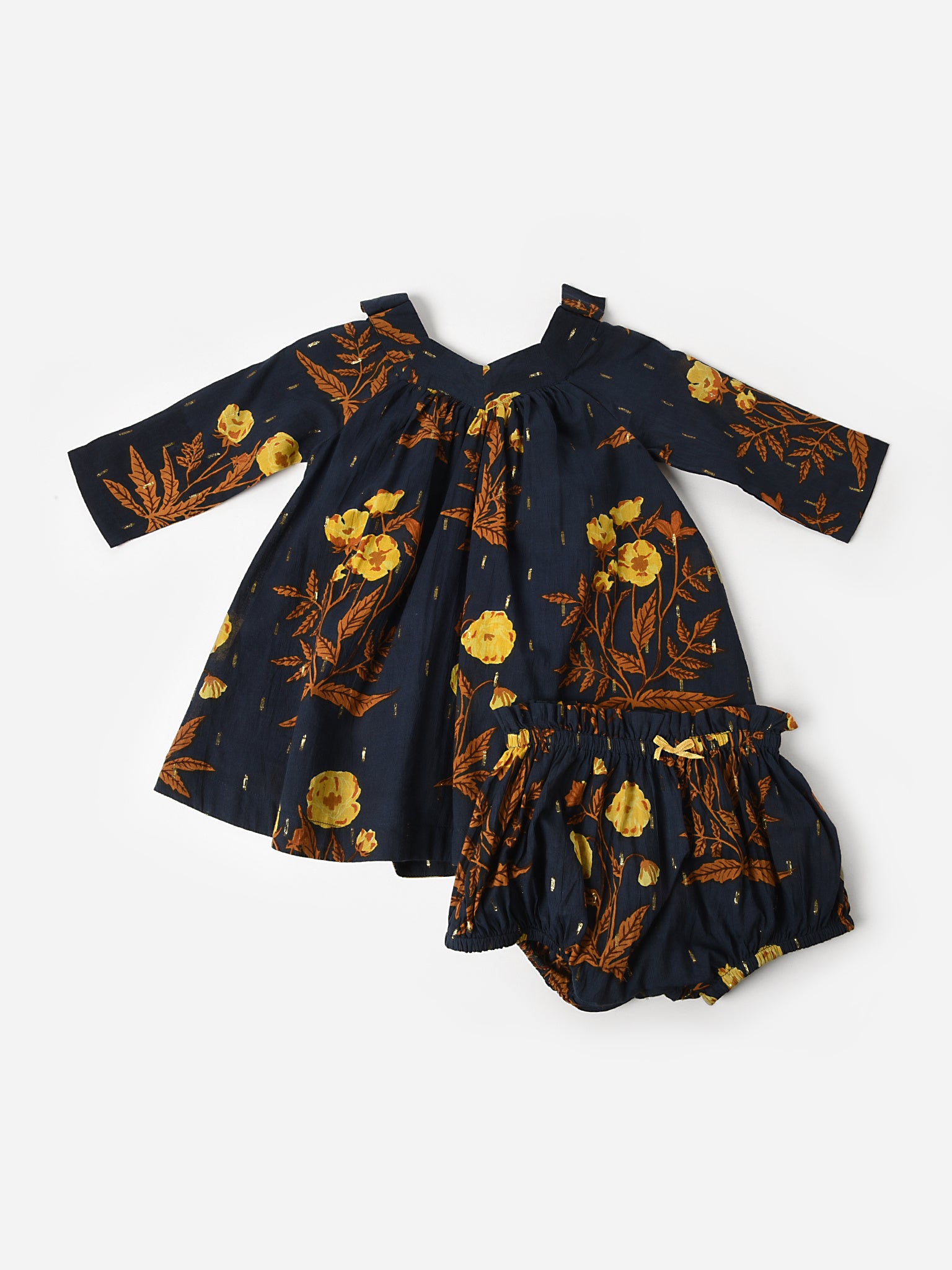 Pink Chicken Baby Girls' Frida Dress Set - Saint Bernard