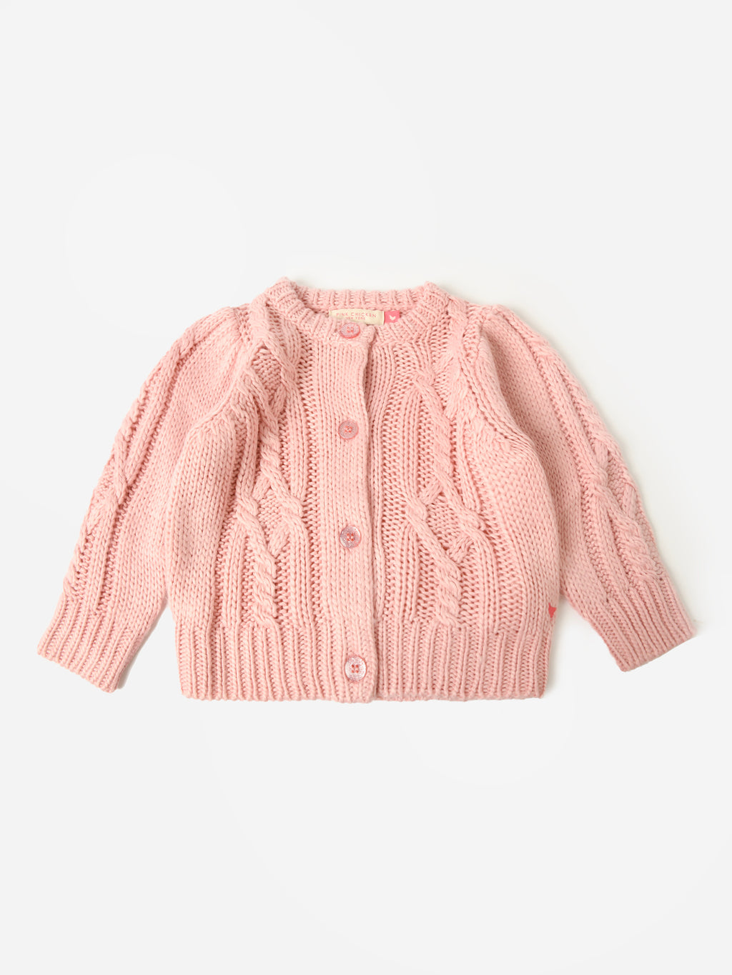 Pink Chicken Baby Girls' Cable Constance Sweater - Saint Bernard