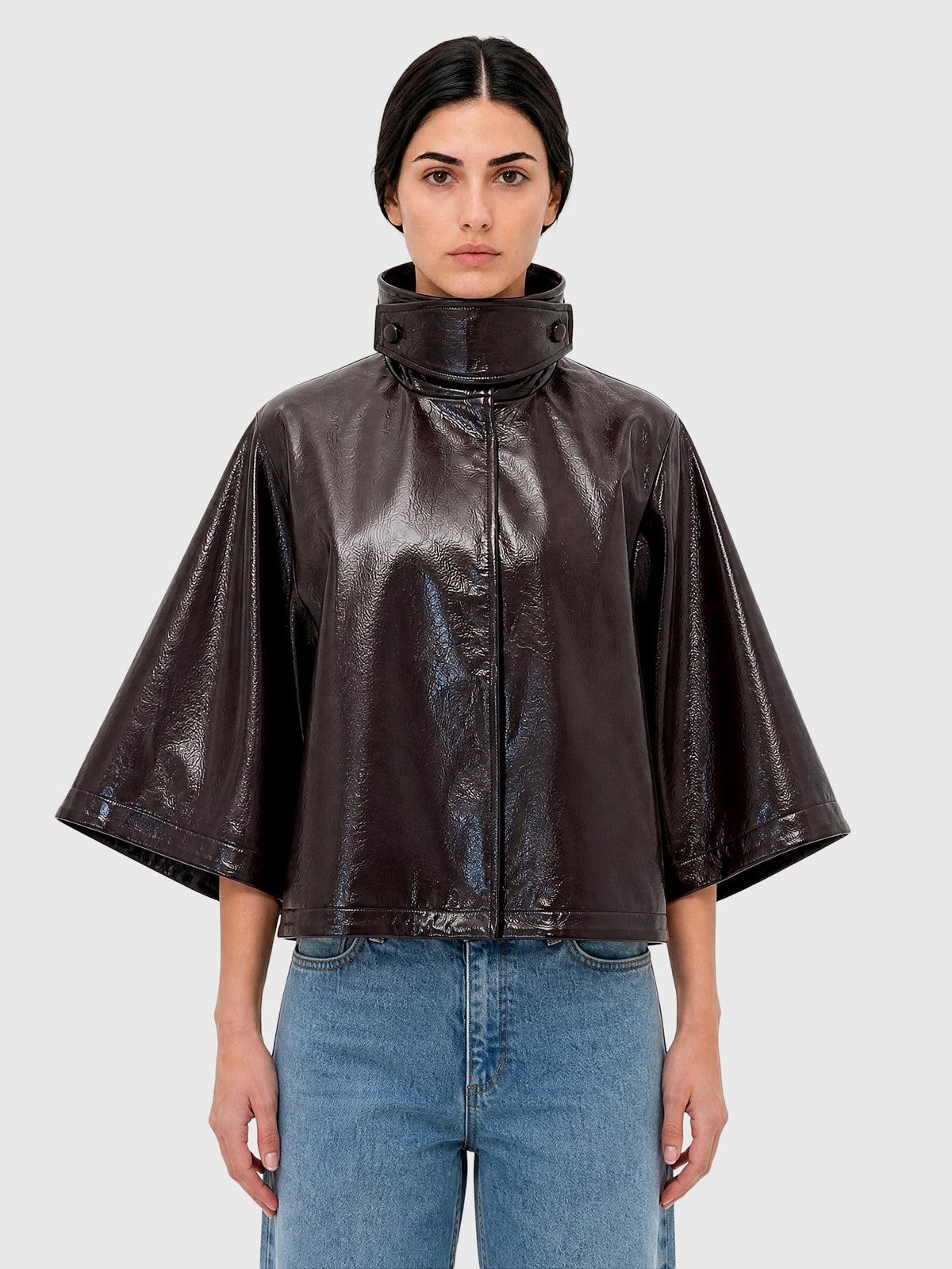Berenice Women's Galea Faux Leather Cape - Saint Bernard