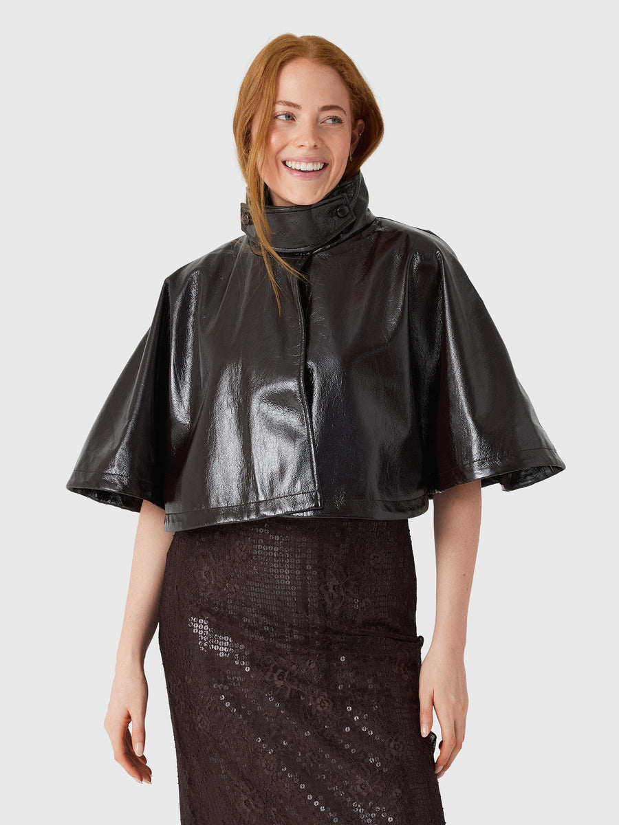 Berenice Women's Galea Faux Leather Cape - Saint Bernard