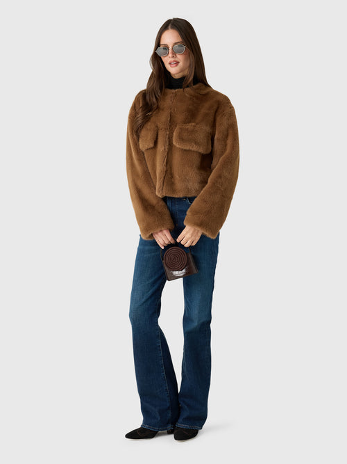 Berenice Women's Gemini Faux Fur Jacket - Saint Bernard