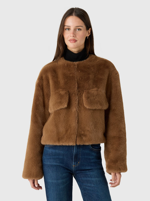Berenice Women's Gemini Faux Fur Jacket - Saint Bernard