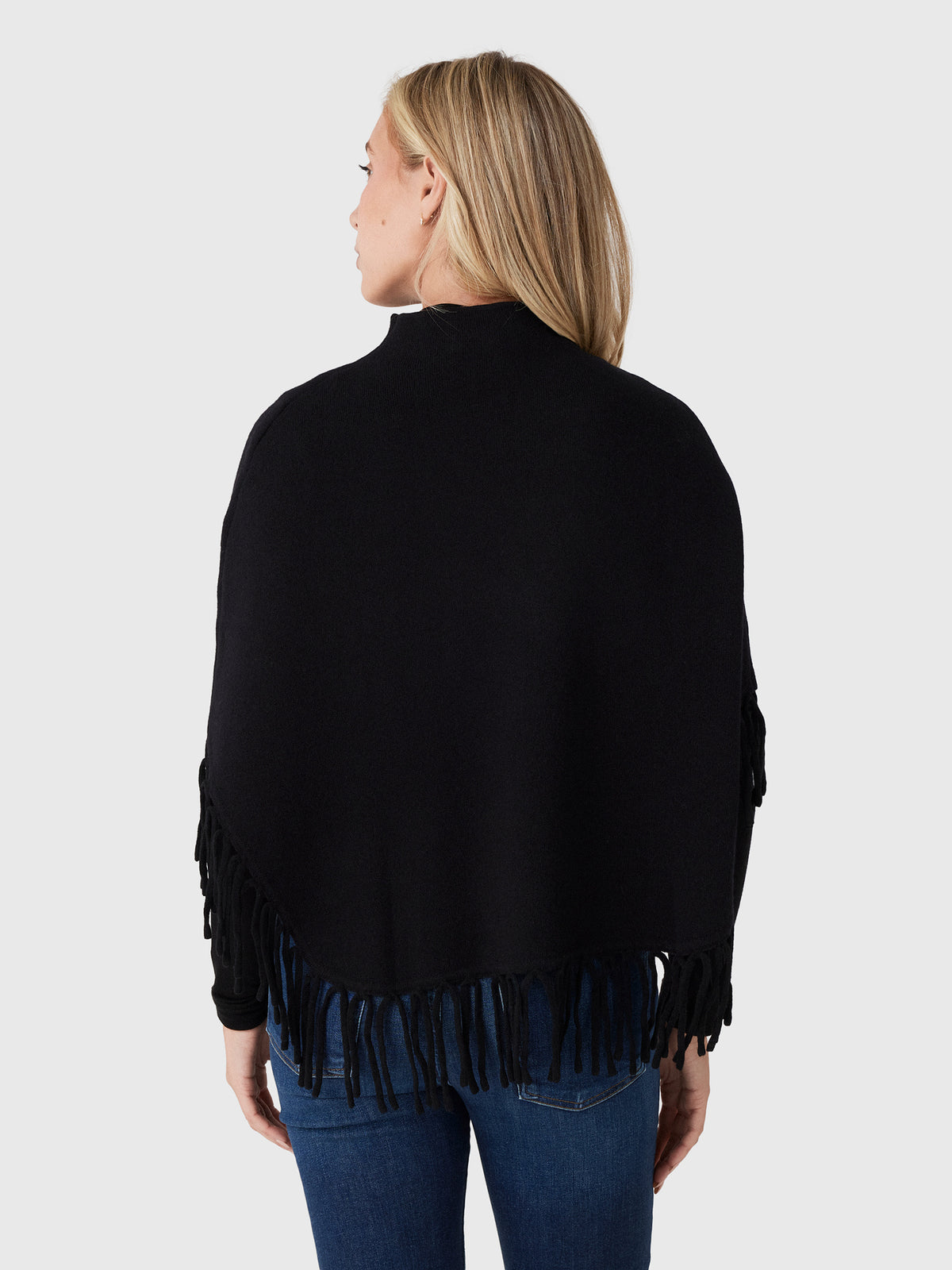 Berenice Women's Marmo Fringe Poncho - Saint Bernard