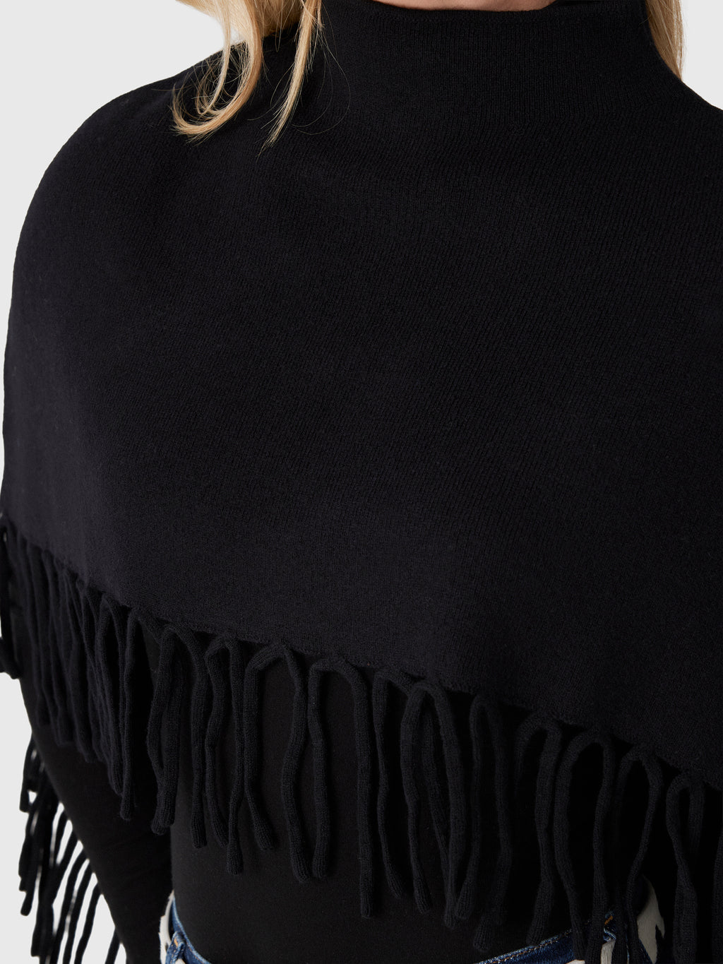 Berenice Women's Marmo Fringe Poncho - Saint Bernard