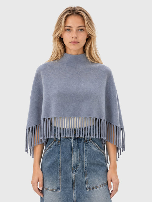 Berenice Women's Marmo Fringe Poncho
