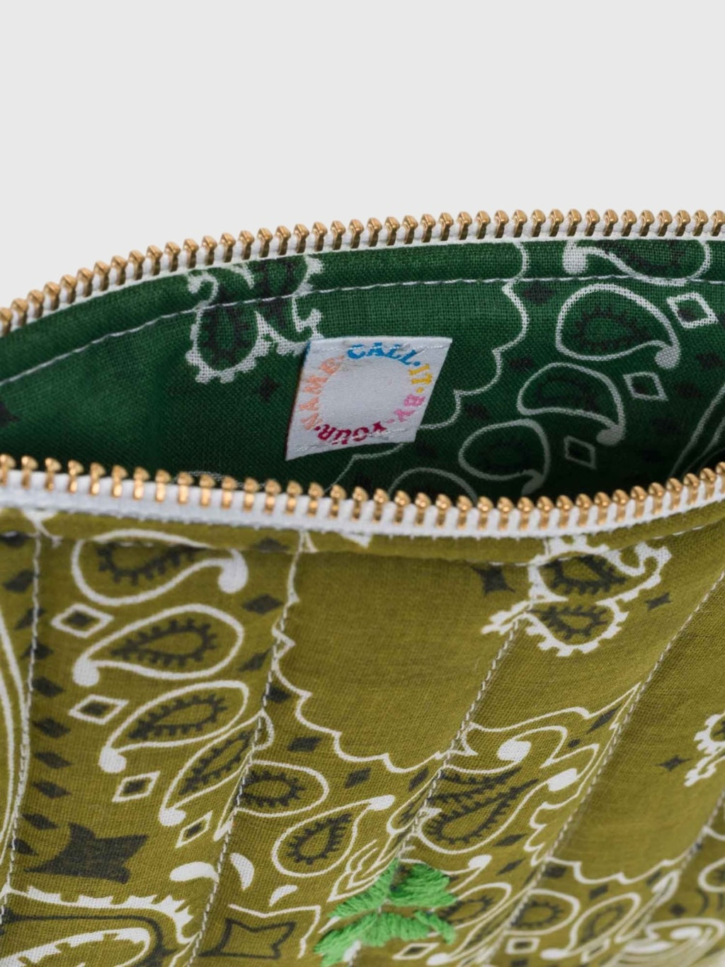 Call It By Your Name Quilted Mini Zip Pouch - Saint Bernard