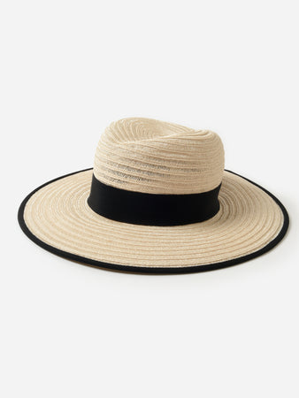 DESTREE Natural Straw Hat With White Band Women’s Size M Destree Women main image 3