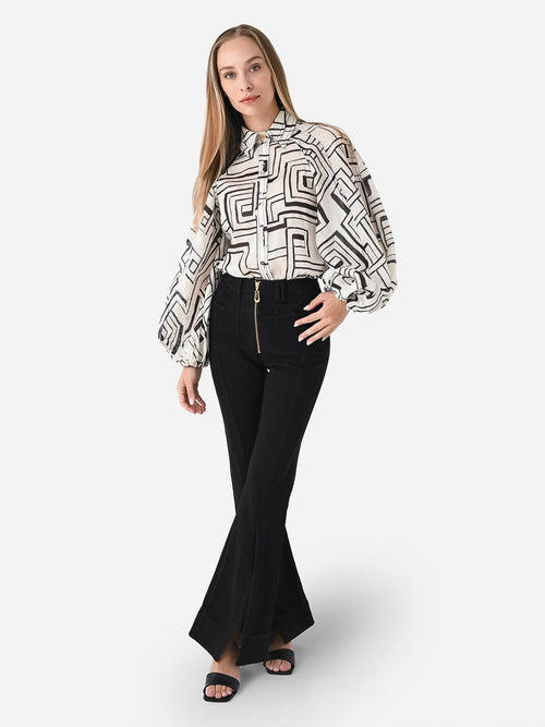 AJE Women's Lola Denim Wide Leg Jean
