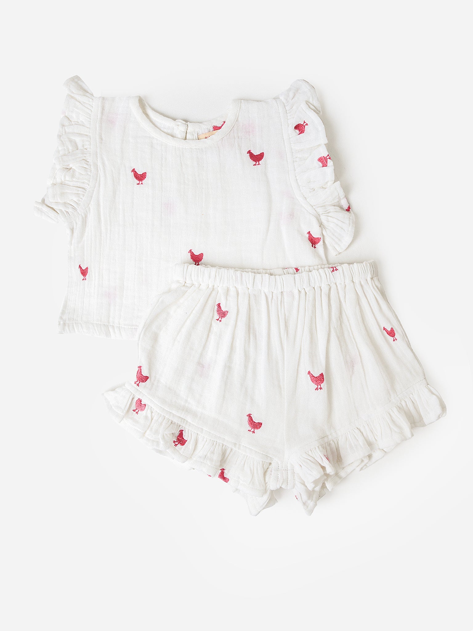 Pink Chicken Baby Girls' Roey Set - Saint Bernard