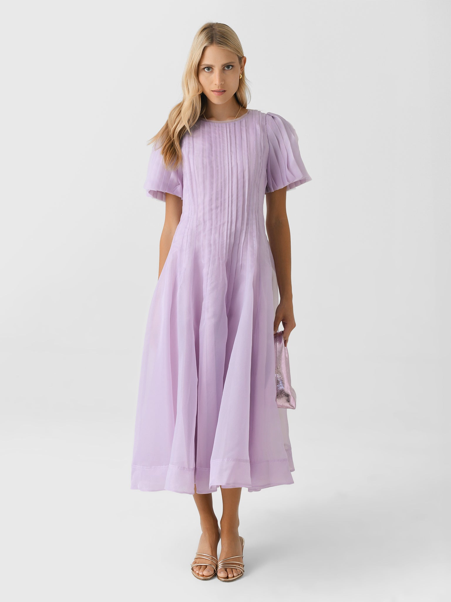 AJE Women's Nova Pleated Midi Dress - Saint Bernard