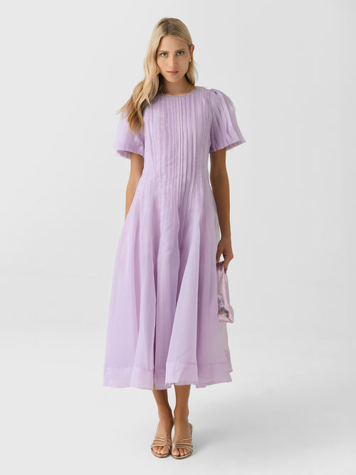 AJE Women's Nova Pleated Midi Dress